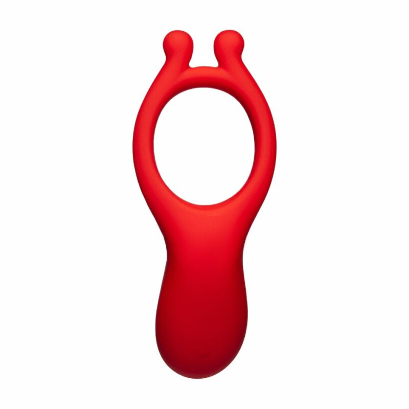 Ерекційне кільце з вібростімуляцією Every Night Toys червоне, 10.2 х 2.8 х 3 см - Зображення 5