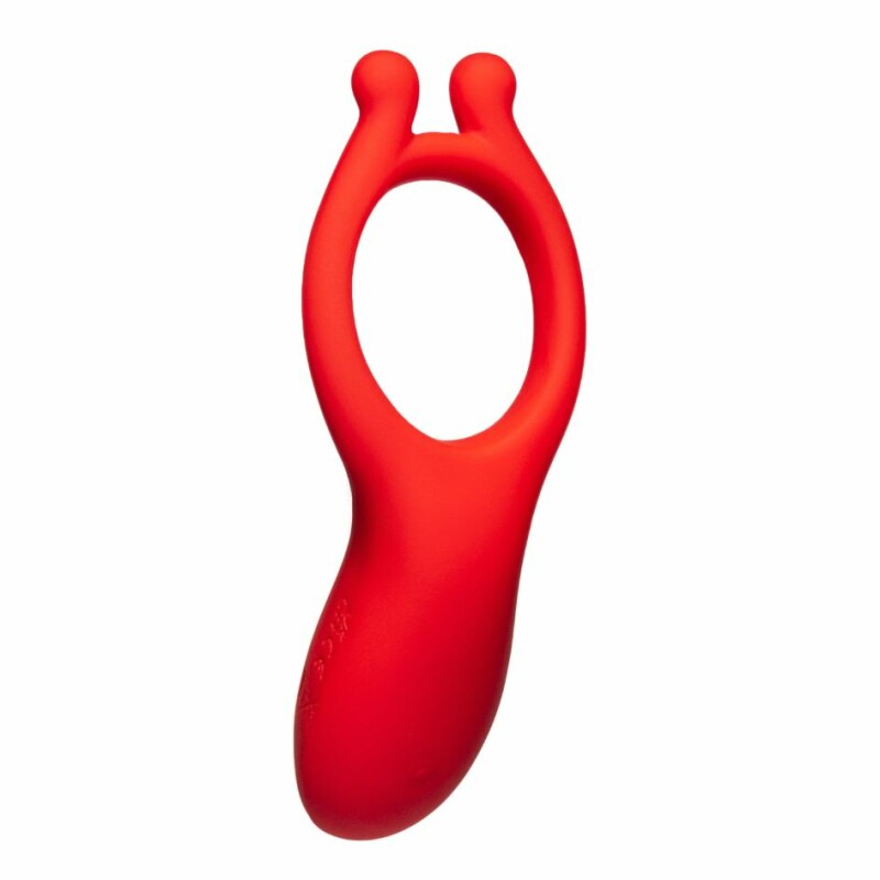 Ерекційне кільце з вібростімуляцією Every Night Toys червоне, 10.2 х 2.8 х 3 см - Зображення 4