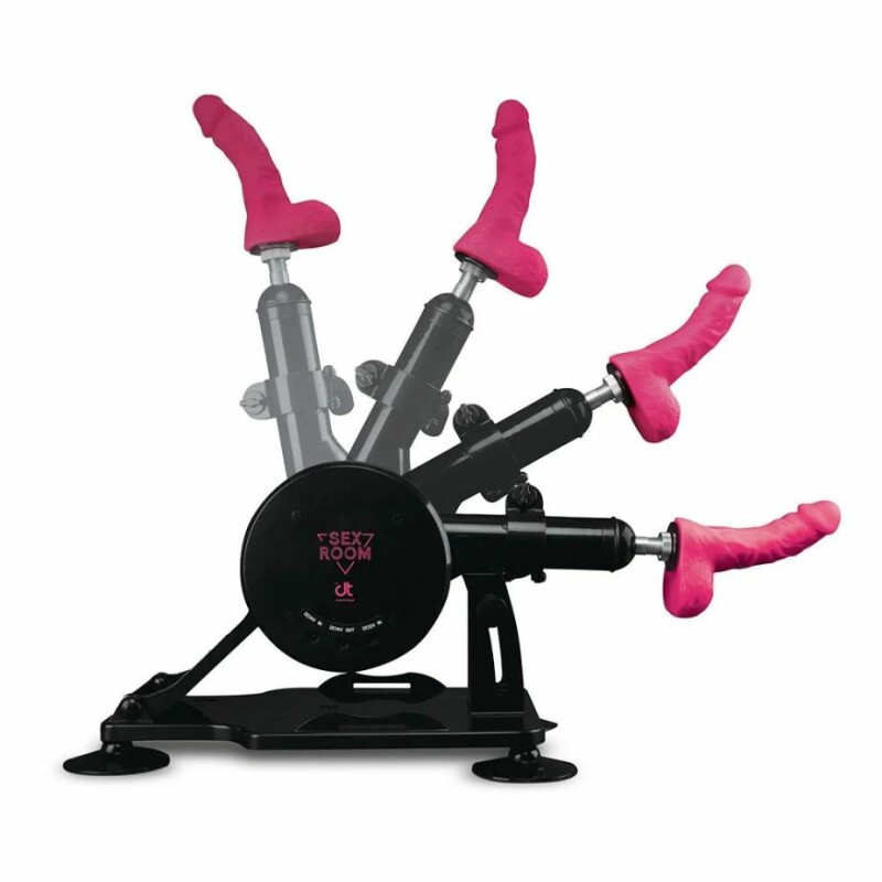 Секс-машина Dreamtoys Sex Room Sex Machine з насадками і пультом, чорна - Зображення 9