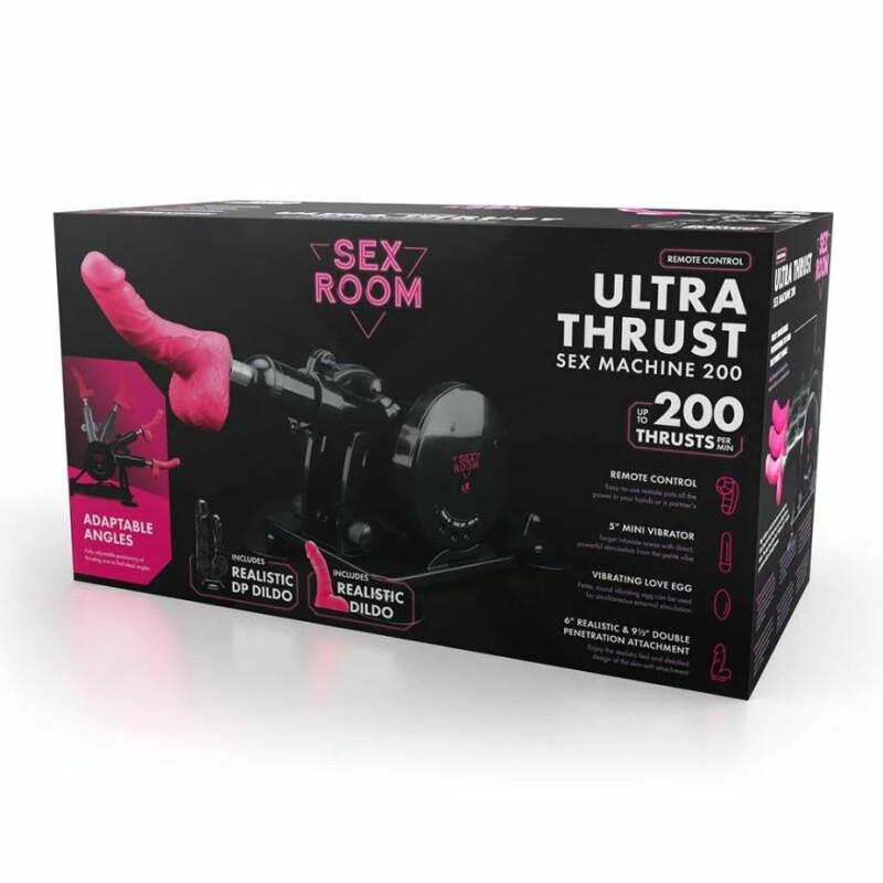 Секс-машина Dreamtoys Sex Room Sex Machine з насадками і пультом, чорна - Зображення 1
