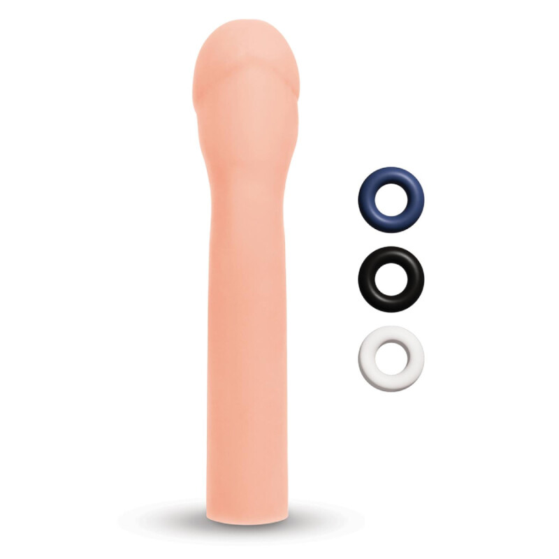 Насадка на пеніс Size-Up Penis Extender реалістична, бежева, 21 х 4.6 см