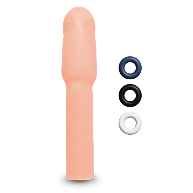 Насадка на пеніс Size-Up Penis Extender реалістична, бежева, 21.1 х 4.6 см