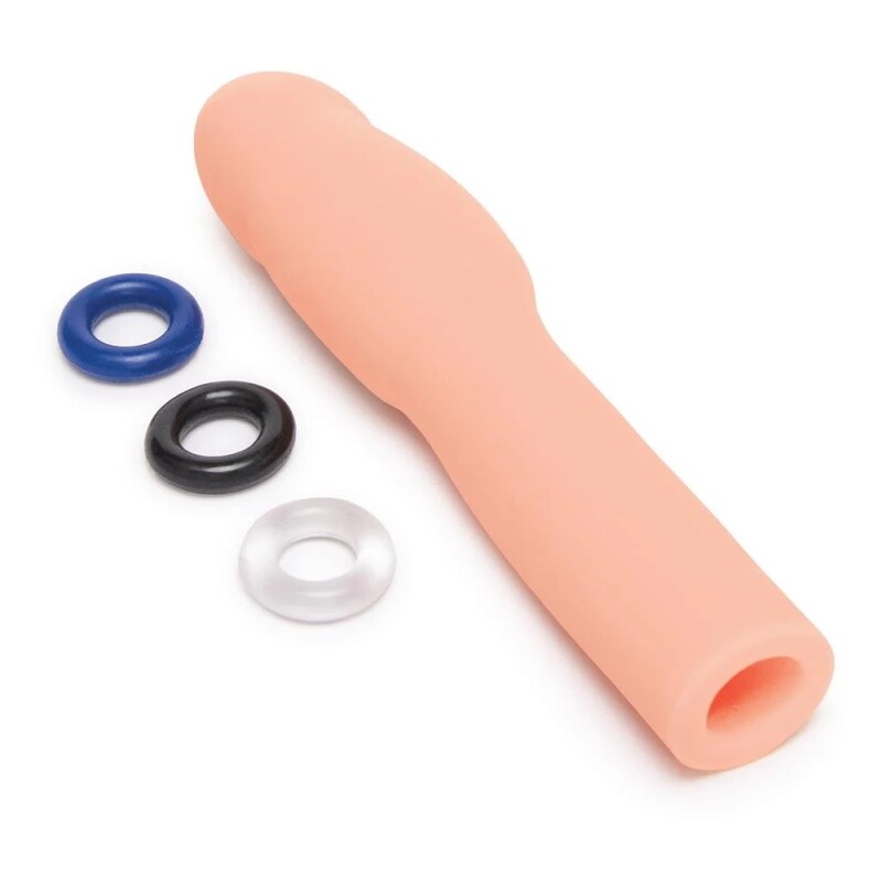 Насадка на пеніс Size-Up Penis Extender реалістична, бежева, 21.1 х 4.6 см - Зображення 3