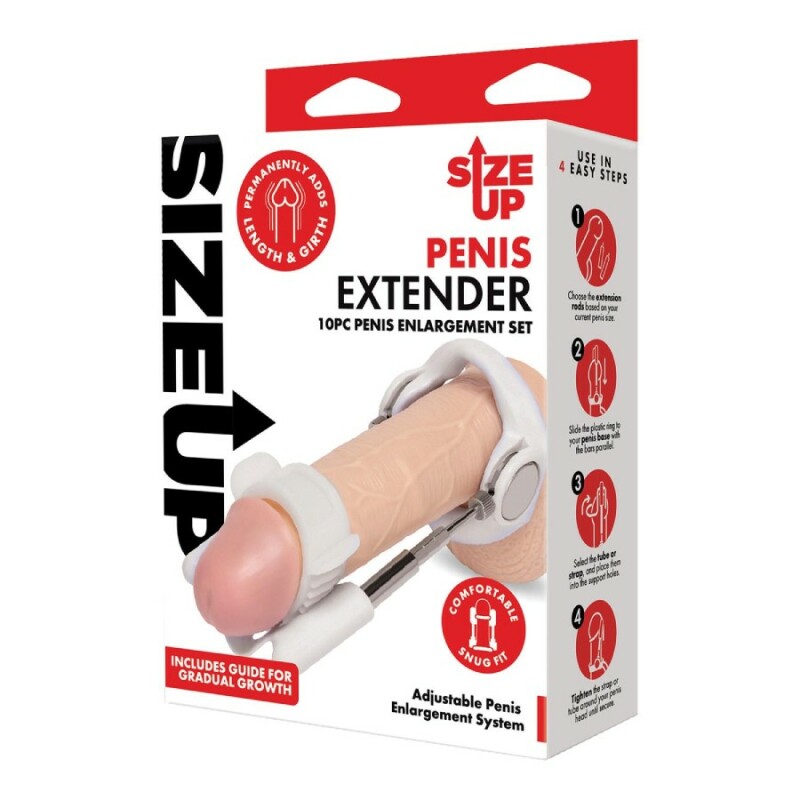 Екстендер Size-Up Penis Stretcher для збільшення пеніса, бежевий, 16 х 3.5 см - Зображення 1