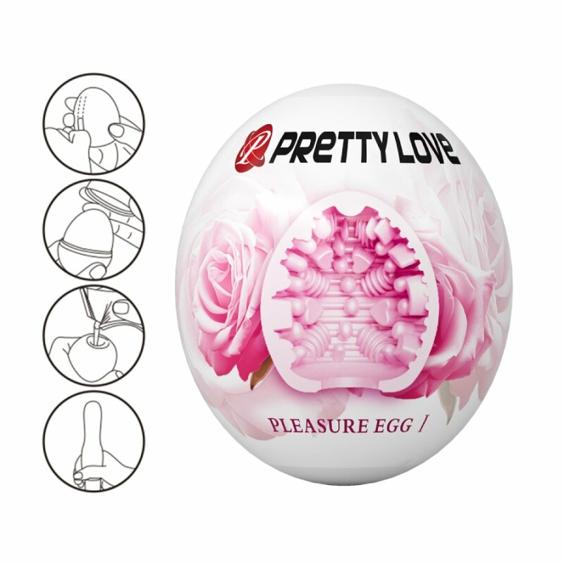 Мастурбатор яйце Pretty Love Pleasure Egg рожевий, 5.5 х 5 см - Зображення 2