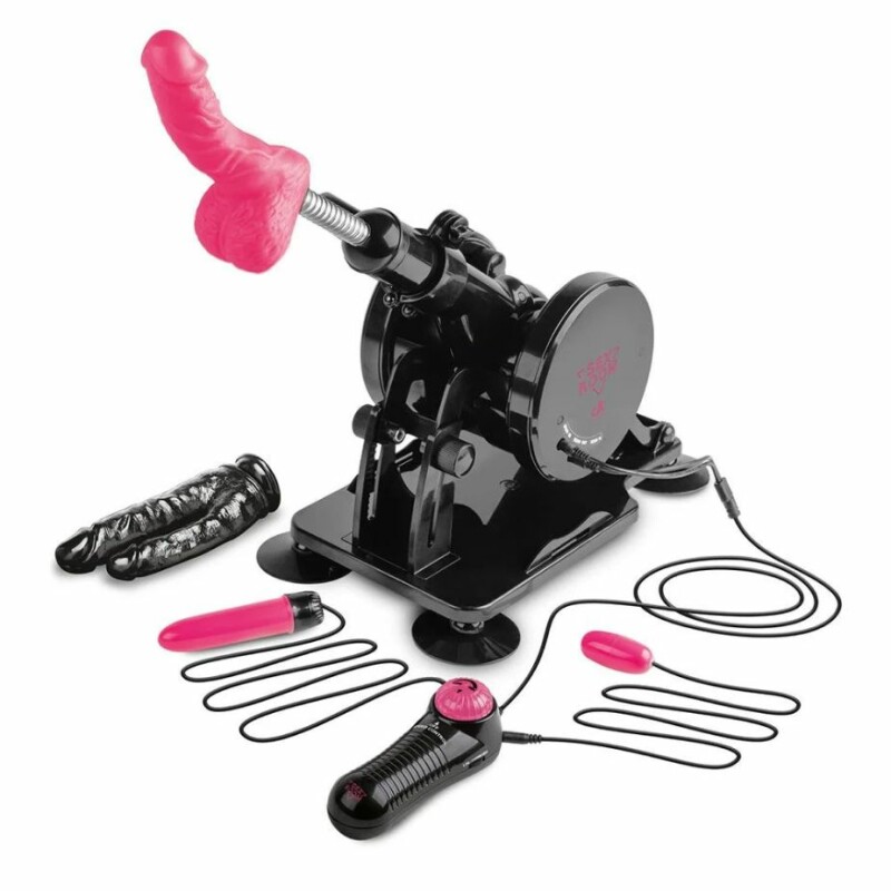 Секс-машина Dreamtoys Sex Room Sex Machine з насадками і пультом, чорна