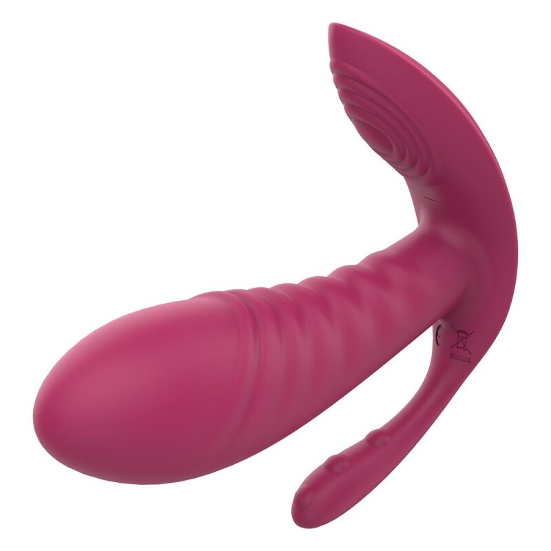 Вібратор потрійний Dreamtoys Triple Pleasure Vibe для точки G, клітора та ануса, рожевий, 11.8 х 3.8 см - Изображение 3