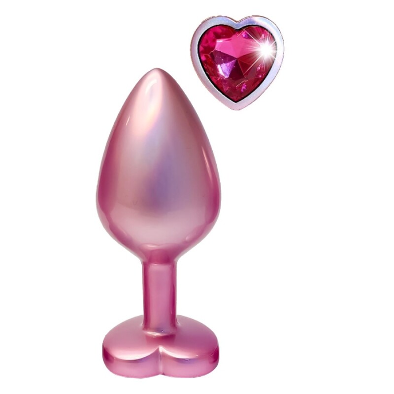 Анальна пробка Dreamtoys Gleaming Love Pearl S, рожева, 7.1 х 2.7 см - Зображення 2