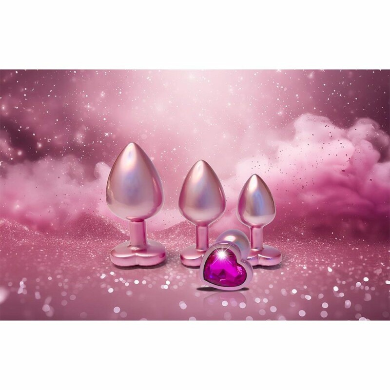 Анальна пробка Dreamtoys Gleaming Love Pearl S, рожева, 7.1 х 2.7 см - Зображення 4
