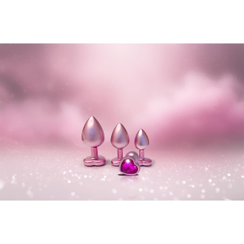 Анальна пробка Dreamtoys Gleaming Love Pearl S, рожева, 7.1 х 2.7 см - Зображення 5