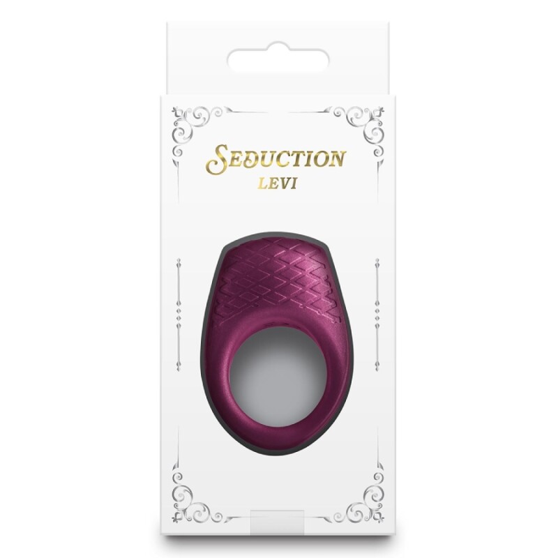 Ерекційне віброкільце NS Novelties Seduction Levi, червоне, 6.5 х 3 см - Зображення 3