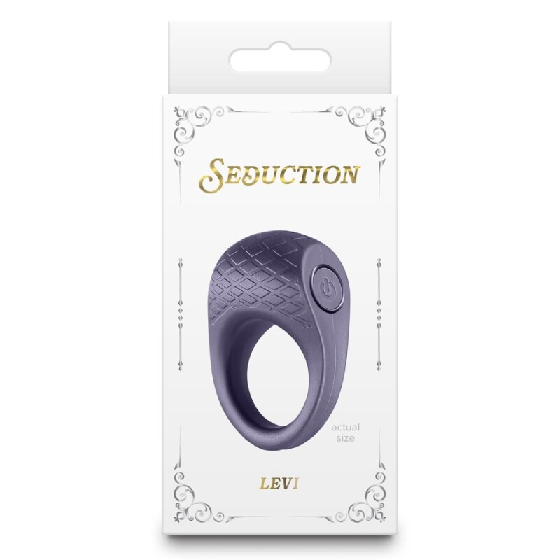 Ерекційне віброкільце NS Novelties Seduction Levi, сіре, 6.5 х 3 см - Изображение 1