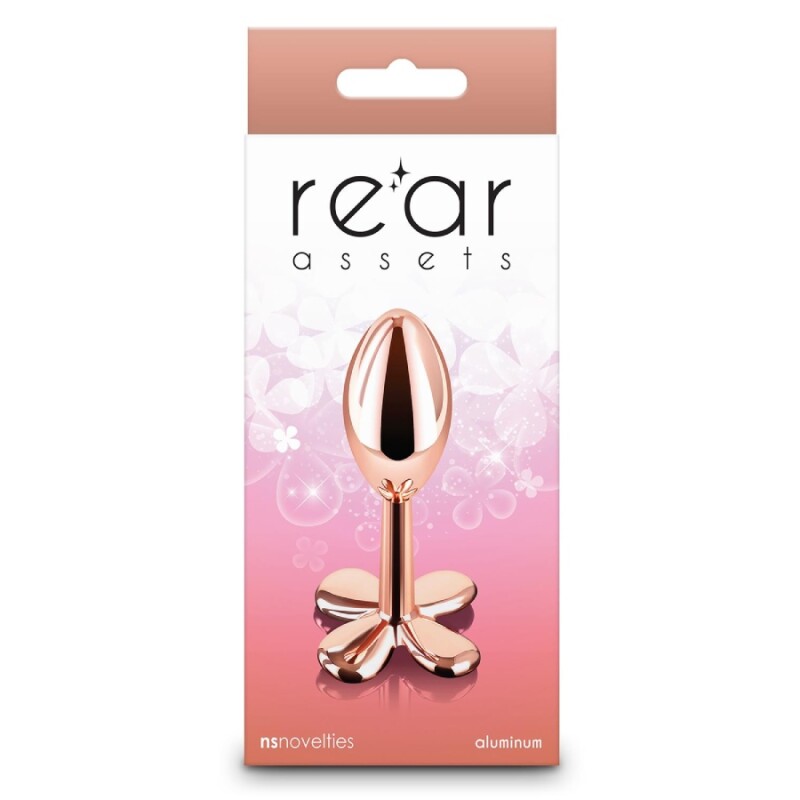Анальна пробка NS Novelties Rear Assets Clover, золота, 9.2 х 3.7 см - Зображення 1
