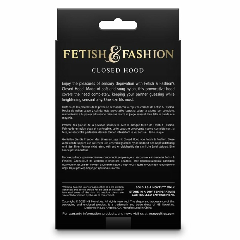 Маска на всю голову NS Novelties Fetish &amp; Fashion’s Closed Hood, чорна, One Size - Зображення 2