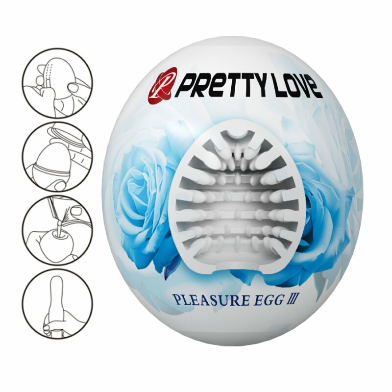 Мастурбатор яйце Pretty Love Pleasure Egg білий, 5.5 х 5 см - Изображение 3