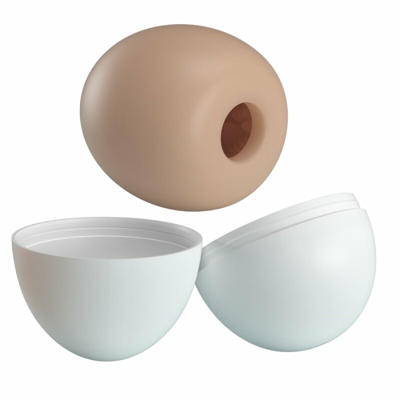 Мастурбатор яйце Pretty Love Pleasure Egg бежевий, 5.5 х 5 см - Зображення 3