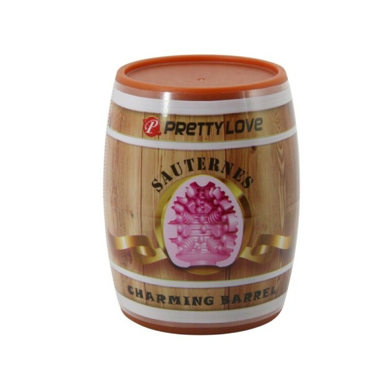 Мастурбатор Pretty Love Sauternes у вигляді діжки, рожевий, 5.5 х 5 см - Зображення 4