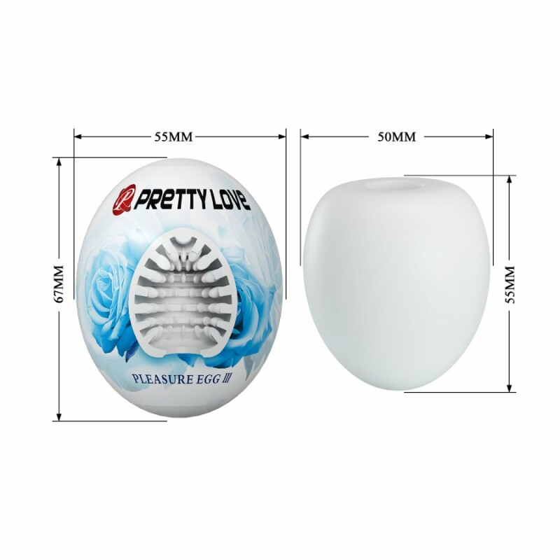 Мастурбатор яйце Pretty Love Pleasure Egg білий, 5.5 х 5 см - Изображение 6