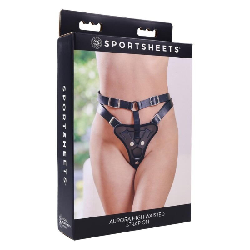 Трусики для страпона Sportsheets Aurora з кільцевим кріпленням, чорні - Изображение 1
