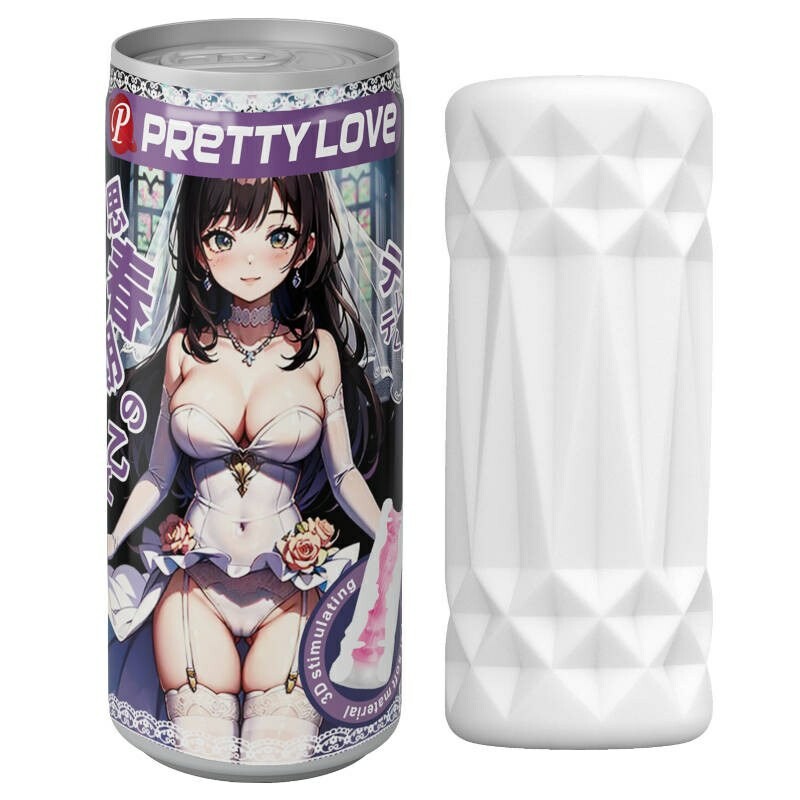 Мастурбатор Pretty Love Pop-Top у вигляді банки, фіолетовий, 9 х 3.5 см