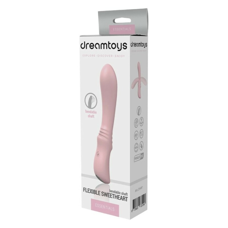 Вібратор вагінальний Dreamtoys Sweetheart гнучкий, рожевий, 18.5 х 3.2 - Изображение 1