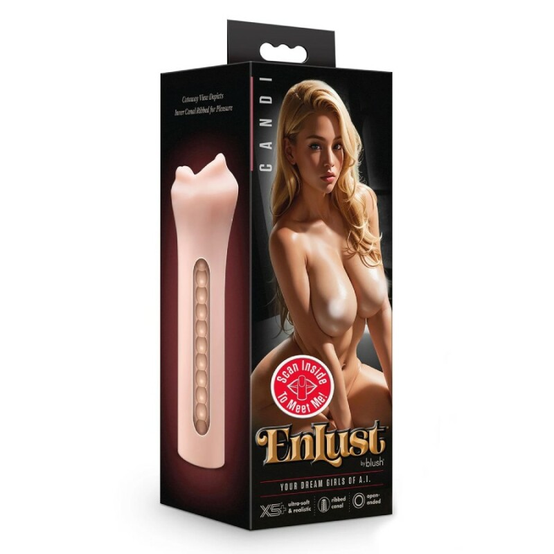 Мастурбатор-рот Blush Candi бежевий, 13.3 х 5 см - Зображення 1