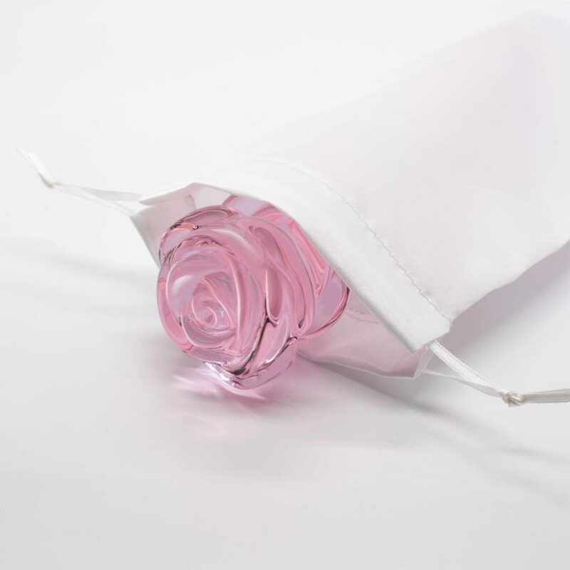 Скляний фалоімітатор Dreamtoys Glaze Glass Rosebud рожевий, 20 х 3.1 см - Зображення 5