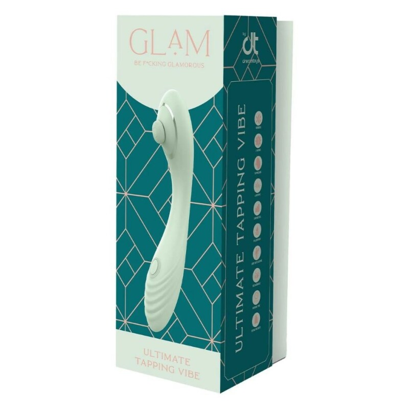 Вібратор з постукуванням Dreamtoys Glam Ultimate Tapping Vibe гнучкий універсальний, м'ятний, 23 х 5.6 х 3.9 см - Зображення 5
