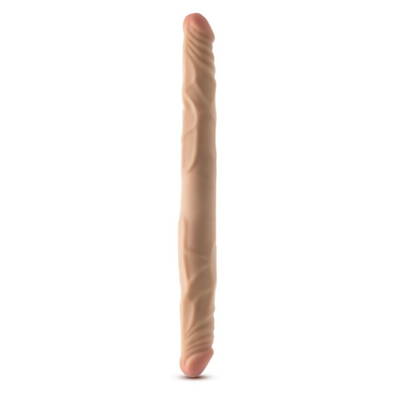 Фалоімітатор подвійний Blush Posable бежевий, 35.6 х 3.8 см - Зображення 3
