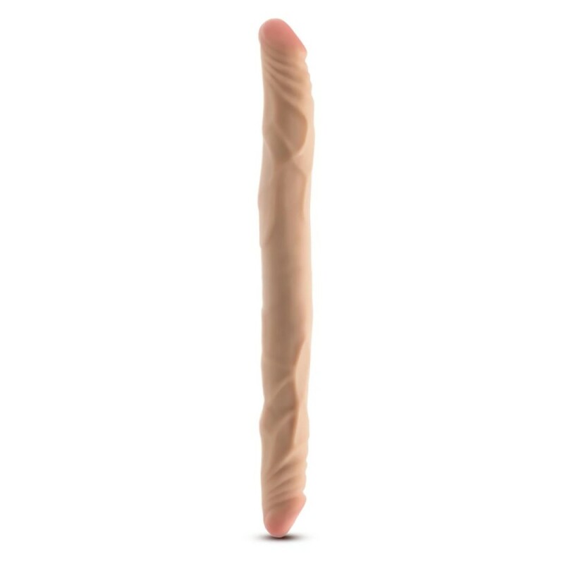 Фалоімітатор подвійний Blush Posable бежевий, 35.6 х 3.8 см - Зображення 4
