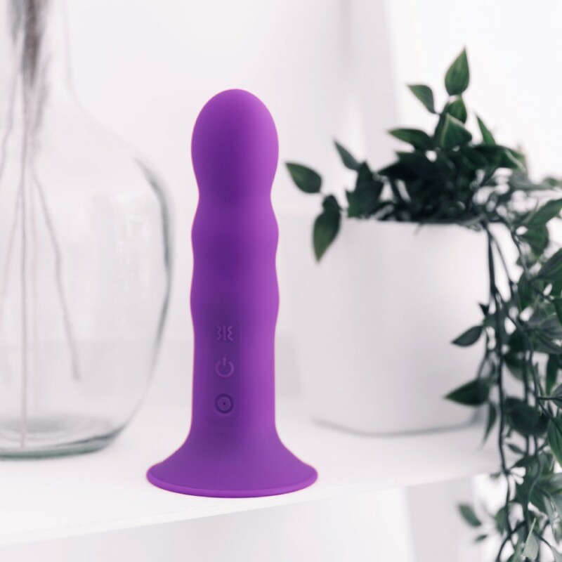 Вібратор Adrien Lastic Hitsens 3 на присосці, фіолетовий, 18.2 х 4 см - Зображення 5