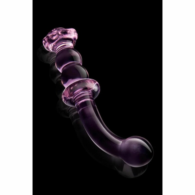 Склянний фалоімітатор для точки G Dreamtoys Glaze Glass Rosebud рожевий, 19 х 2.9 см - Изображение 3
