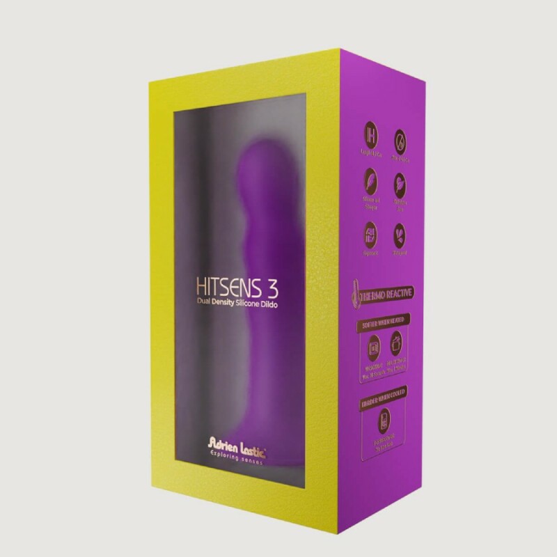 Фалоімітатор Adrien Lastic Hitsens 3 термореактивний, фіолетовий, 18.2 х 4.2 см - Зображення 7