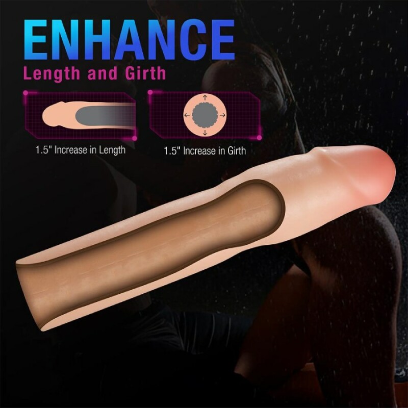 Насадка на пеніс реалістична Blush Performance Plus бежева, 17.7 х 4.4 см - Зображення 8