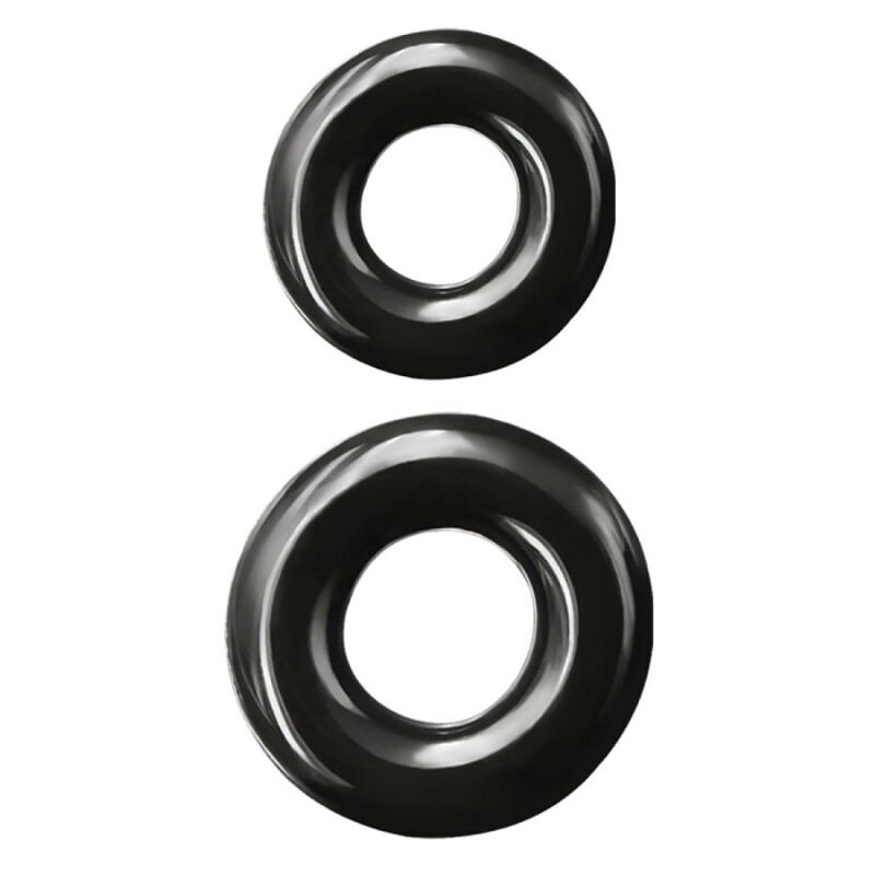 Ерекційні кільця NS Novelties Double Stack чорні, 2 шт