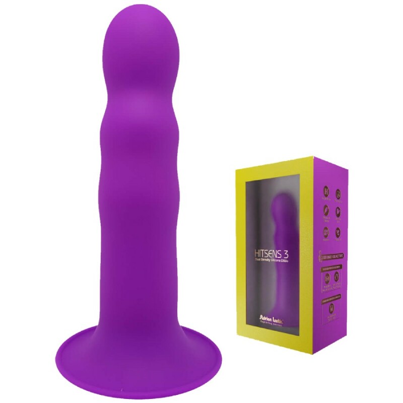Фалоімітатор Adrien Lastic Hitsens 3 термореактивний, фіолетовий, 18.2 х 4.2 см