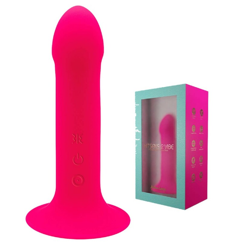 Вібратор Adrien Lastic Hitsens 2 на присосці, рожевий, 17.2 х 4 см