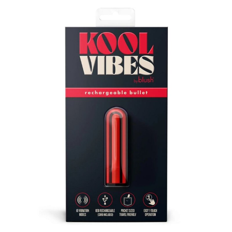Віброкуля перезарядна Blush Kool Vibes червона, 6.3 х 1.8 см - Изображение 5