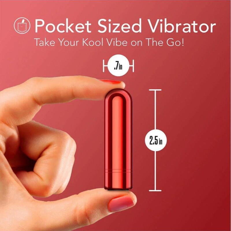 Віброкуля перезарядна Blush Kool Vibes червона, 6.3 х 1.8 см - Изображение 7
