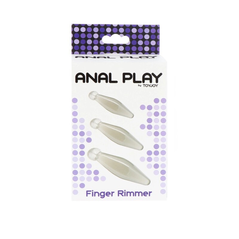 Набір анальних стимуляторів на палець Toy Joy Finger Rimmer прозорий, 3 шт - Изображение 1