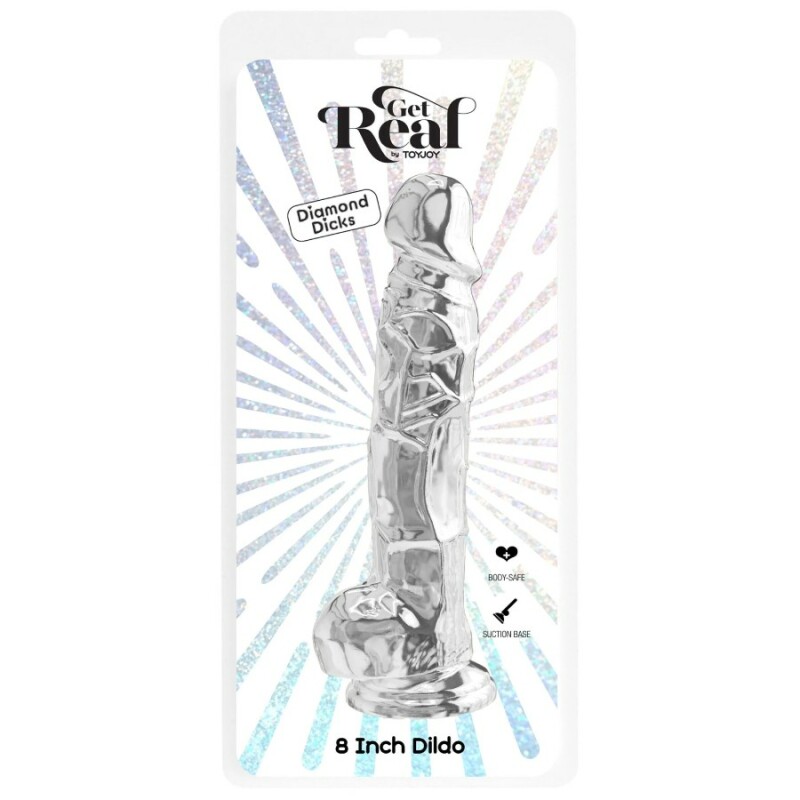 Фалоімітатор реалістичний Toy Joy Clear на присосці, прозорий, 22.5 х 4.5 см - Зображення 1