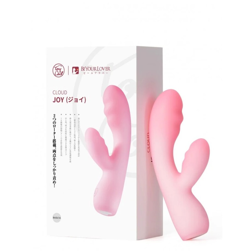 Вібратор-кролик м'якість зефіру BeYourLover Cloud JOY подвійний шар рідкого силікону, рожевий, 15.3 х 3.6 см - Зображення 1