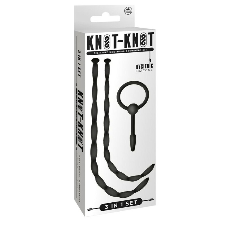 Набір уретральних катетерів NMC Knot Knot чорний, 3 шт - Изображение 1
