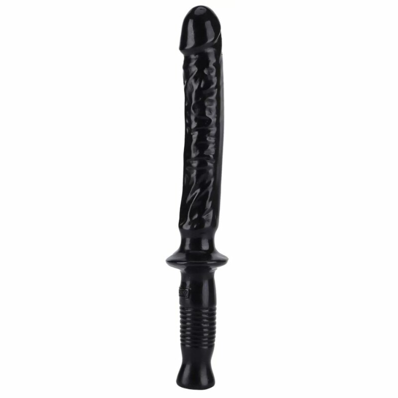 Фалоімітатор-кийок реалістичний TOYJOY The Manhandler чорний, 38 см х 4.2 см