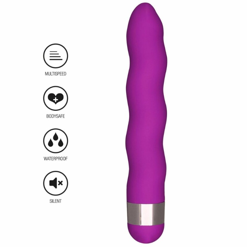 Вібратор багатошвидкісний The Funky Wave Viberette фіолетовий, 18 см х 2.5 см - Изображение 3