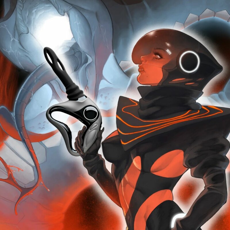 Інноваційна секс-машина з пультом UEROS Nexus Power Sex Machine з 2 насадками на присосці, сіра - Зображення 5