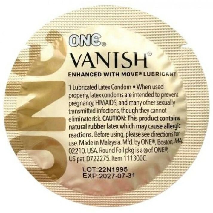 Набір латексних презервативів One Vanish Hyperthin ультратонкі, 5 шт - Изображение 1