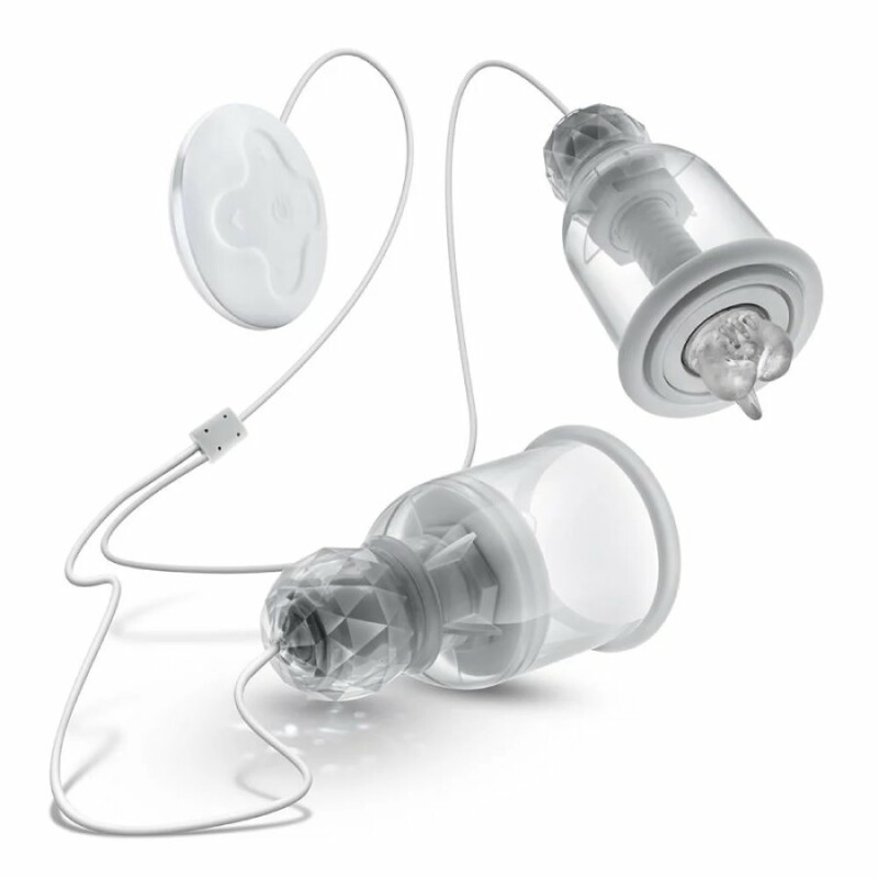 Вакуумні помпи для сосків Blush Temptasia Titilator з масажерами, прозорі, 11 х 6.6 см - Зображення 3