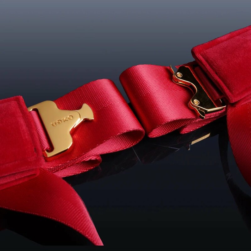 Розпірка для ніг з манжетами UPKO Bowknot з фіксаторами у вигляді бантиків, червона - Изображение 4