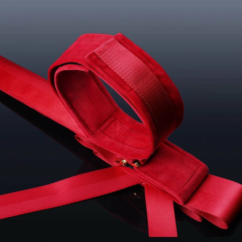 Розпірка для ніг з манжетами UPKO Bowknot з фіксаторами у вигляді бантиків, червона - Изображение 5